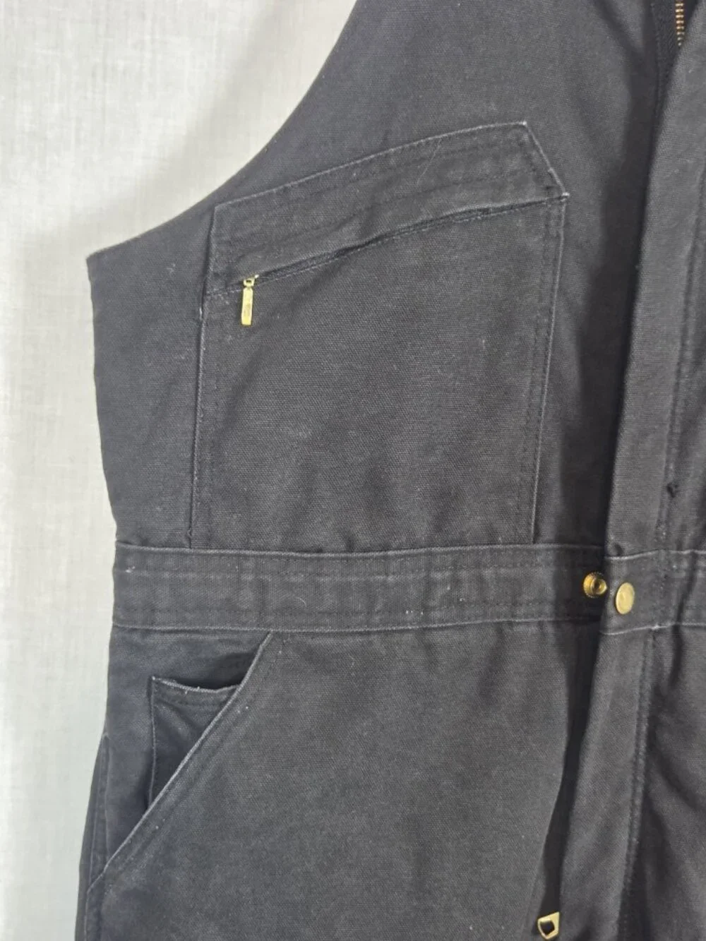 Real Ranch Insulated Coveralls Bib Overalls Quilted Men's L Unisex Work Farm
